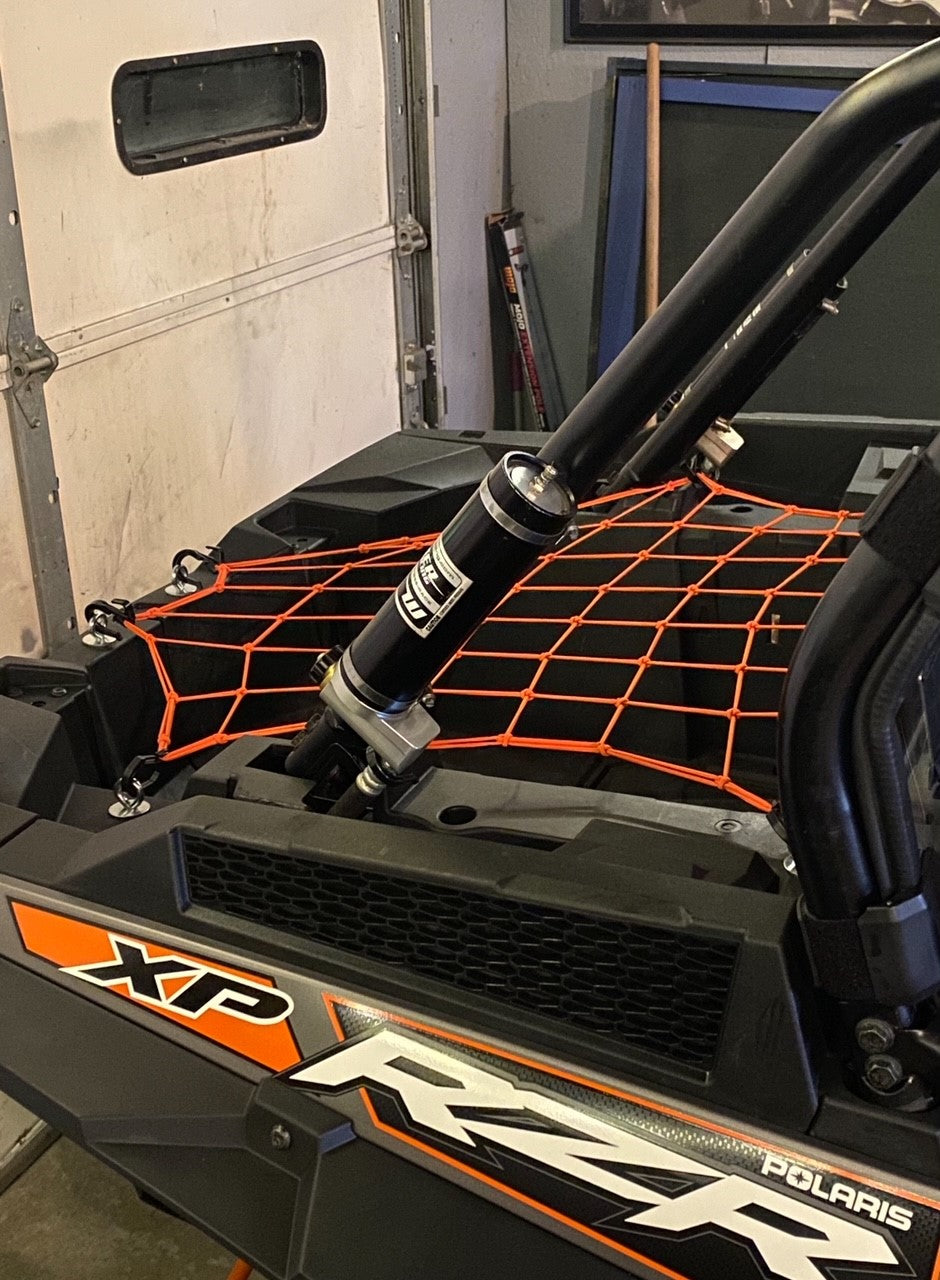 Web Cargo Net With Tie Down Anchors (5 colors) For Polaris RZR, ACE & Sportsman